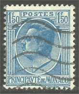 630 Monaco 1924 Yv 99 Prince Louis II 1f 50 Bleu (MON-170) - Usati