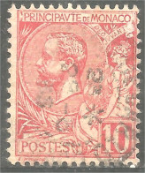630 Monaco 1901 Yv 23 Prince Albert I 10c Rose TTB (MON-163a) - Gebraucht