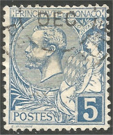 630 Monaco YT 13 5c Bleu 1891 (MON-54) - Used Stamps
