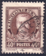 630 Monaco YT 115 40c Brun Centrage Superbe Oblitération Circulaire (MON-27) - Used Stamps