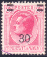 630 Monaco 30c Sur 25c Rose Surcharge (MON-23) - Used Stamps