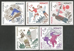 630 Monaco Yv 1218-22 Olympiques Lake City Ice Hockey Glace MNH ** Neuf SC (MON-845b) - Winter 1980: Lake Placid