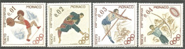 630 Monaco Yv 654-57 Olympiques Tokyo Saut Perche Pole Jump Tir Arc Archery MH * Neuf (MON-840b) - Ete 1964: Tokyo