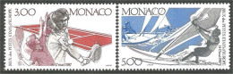 630 Monaco Yv 1579-80 Tennis Planche à Voile Sailboard Sailing Segel Surfbrett MNH ** Neuf SC (MON-812b) - Voile