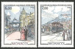 630 Monaco Yv 1543-44 Tramway Train Railways MNH ** Neuf SC (MON-808b) - Tram