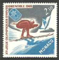 630 Monaco Yv 733 Olympiques Grenoble Ski Descente Downhill MNH ** Neuf SC (MON-791) - Unused Stamps