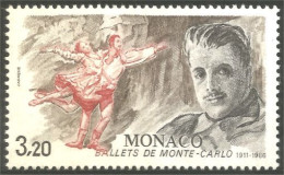 630 Monaco Yv 1533 Compagnie Ballets Monte-Carlo Danse Dance Music Musique MNH ** Neuf SC (MON-742b) - Tanz