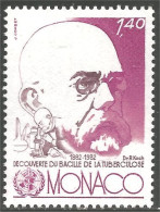 630 Monaco Yv 1333 Robert Koch Baille Tuberculose MNH ** Neuf SC (MON-719) - Médecine