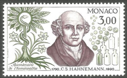 630 Monaco Yv 1739 Homeopathie Homeopathy Hahnemann Pharmacie MNH ** Neuf SC (MON-700a) - Medicine