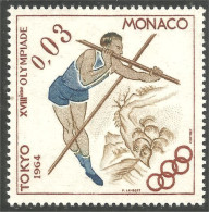 630 Monaco Yv 656 Tokyo 1964 Saut Perche Pole Vault MH * Neuf (MON-626a) - Sommer 1964: Tokio