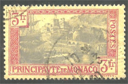 630 Monaco Yv 101 3F Carmin Ardoise Sur Jaune 14.50 Euros (MON-620) - Used Stamps