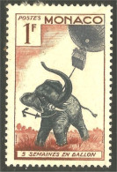 630x Monaco 1955 Jules Verne Ecrivain Writer Elephant Elefante Norsu Olifant MH * Neuf (MON-925) - Eléphants