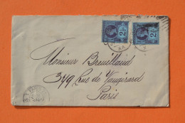 United Kingdom - Lettre Timbres Queen VICTORIA 2 1/2 D - Pour Paris France - Brieven En Documenten