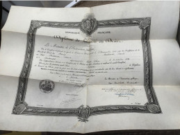 Diplôme De Licencié En Droit 1907 Académie De Paris - Diplômes & Bulletins Scolaires