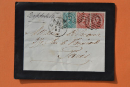 Italie Italia - Enveloppe Timbre Humbert 1er 5 Et 10 Cent. - 1885 Pour Paris France - Autres & Non Classés