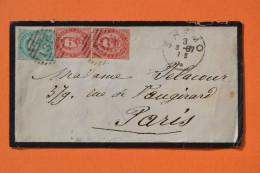 Italie Italia - Enveloppe Timbre Humbert 1er 5 Et 10 Cent. - San Remo 1885 Pour Paris France - Sonstige & Ohne Zuordnung