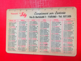 1962 Tessuti Levi's Jolly Torino Calendario Tascabile - Kleinformat : 1941-60