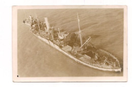 CARTE PHOTO BATEAU : EMPIRE TAMAR - échoué  Le 6 Juin 1944 - RIVA BELLA - - Cargos