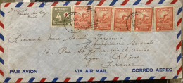 HAITI 1949, COVER USED TO FRANCE, SLOGAN VISIT PORT AU PRINCE,1944 NURSE & SOLDIER,1946 ROOSEVELT, CAPOIS  LA MORT, 1947 - Haïti