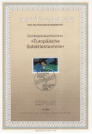 Germany Deutschland 1986-16 First Day Sheet, Europäische Satellitentechnik, Satellit Cosmos Space, Bonn - 1981-1990
