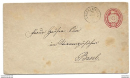 161 - 66 - Entier Postal Avec Cachet à Date Laufelfingen - Interi Postali