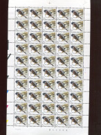 Belgie 2425 Buzin Vogels Birds PRE821 PRE821P6a 3Fr In Volledig Vel Drukdatum 11/9/1991 Plaatnummer 1  RRR OCB 325€ - 1991-2000