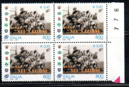 ITALIA REPUBBLICA ITALY REPUBLIC 2000 TORNEO DI RUGBY DELLE SEI NAZIONI QUARTINA BLOCK MNH - 1991-00: Mint/hinged