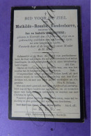 Mathilde VANDENBORRE Dochter Jan En Isabella DEPOORTERE Kortrijk 1841 -1910 - Todesanzeige