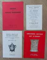 1965-66-67 : Ensemble De 4 Catalogues De Vente D'Arts Chez DROUOT - Riviste & Cataloghi