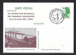 FRANCE 1987 ENTIER - CARTE POSTALE Y&T N°2424 CP1** - 1f.90 Vert Liberté - 44è. Expo. Nat. Cheminots Philatélistes..TB - Postales  Transplantadas (antes 1995)