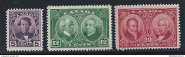 1927 CANADA - SG 271/273 Emissione Storica 3 Valori  MLH* - Other & Unclassified