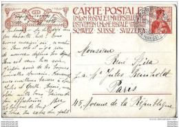22-21 - Entier Postal 10cts Cachet à Date De Porrentruy 1913 - Interi Postali