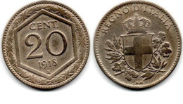 MA 31451  /  Italie - Italien - Italy 20 Cents 1918 R TB+ - 1900-1946 : Victor Emmanuel III & Umberto II