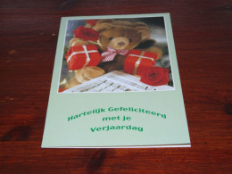 72901-          CA 12 X 17,5 CM. UNUSED DOUBLE CARD / BEREN / BEARS / BÄREN / OURS / ORSI / TEDDYBEARS - Jeux Et Jouets