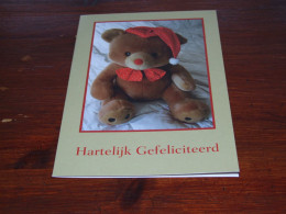 72902-          CA 12 X 17,5 CM. UNUSED DOUBLE CARD / BEREN / BEARS / BÄREN / OURS / ORSI / TEDDYBEARS - Jeux Et Jouets