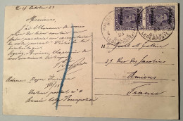 R ! Belgische Militärpost Im Rheinland 1919 Mi.5 1923>Amiens France (WW1 Poste Militaire Lettre Cover Ak Belgien Belgium - OC38/54 Belgische Besetzung In Deutschland