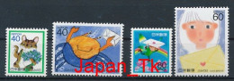 JAPAN Mi. Nr. 1793-1796 Tag Des Briefschreibens - MNH - Neufs