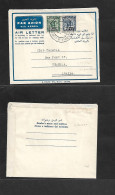 LIBIA. 1952 (25 Feb) Cirenaica, Tripoli. Ovptd Issue Multifkd Air Letter To Venezia, Italy. Mns "30 Pieces Flown". Very  - Libye