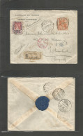 LIBIA. 1933 (27 Dec) Tripoli - Turkey, Istambul (3 Jan 34) Registered Mixed Issues Fkd Env + R-label. Various Transits + - Libye