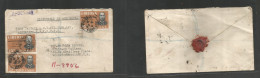 LIBERIA. 1949 (3 Oct) Monrovia - England, Woolvich (7 Oct) Registered Air Multifkd Env At 45c Rate, Tied Cds. Military M - Liberia