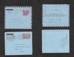LIBERIA. 1963-4. Monrovia - UK, London. Scarce Pair Of Stationary Air Lettersheets, Circulated With Proper Text. Fine Pa - Liberia