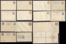 LIBERIA. C.1890-1910. Stat Mint Selection 14 Diff Incl Doble Cards Env Two Are Used Missing Stamps On Reverse. Precancel - Liberia