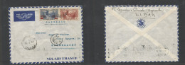 LEBANON. 1939 (16 Jan) Chiah, Beyrouth - Denmark, Cph. Air France Multifkd Env Via Athens (20 Jan) Link Imperial Airways - Lebanon