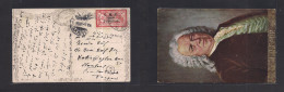 LEBANON. 1922 (21 July) Beyrouth - Turkey, Istambul. Fkd OMF Ovptd 2 Pi. Stamp On Ppc, Tied Cds + Arrival Alongside. Fin - Lebanon