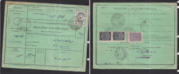 LEBANON. 1924 (14 Aug) Beyrouth - Turkey, Mersina (25 Aug) Via Syria, Alexandrette (17 Aug). Postal Package ADPO Ovptd F - Lebanon