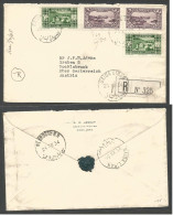 LEBANON. 1934 (24 Dec) Saida - Austria, Vocklabruck (2 Jan 35) Registered  Multifkd Envelope, 15 Piasters Rate. Nice And - Liban