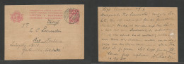 LATVIA. 1934 (19 June) Priedaine - Bed Nouheim. 20s Rose Stat Card. VF Used. - Lettonia