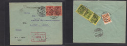 LATVIA. 1927 (3 Dec) Riga - Germany, Mannheim (5 Dec) Registered Front + Reverse Envelope. VF. - Lettonia