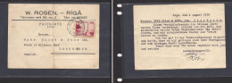 LATVIA. Latvia Cover 1939 Riga To Sherbone Fkd Priv Card. Easy Deal. - Lettonia