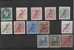MACAU. 1915. Republica Lisboa Ovptd. Choi 226-242(x) 13 Diff Values All Mint Except 234º Including Key 226(x) XF 6a/100a - Other & Unclassified